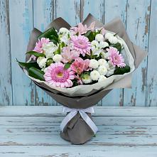 Букет цветов из:  Герберы, Альстромерии и Хризантемы в Сурхахи