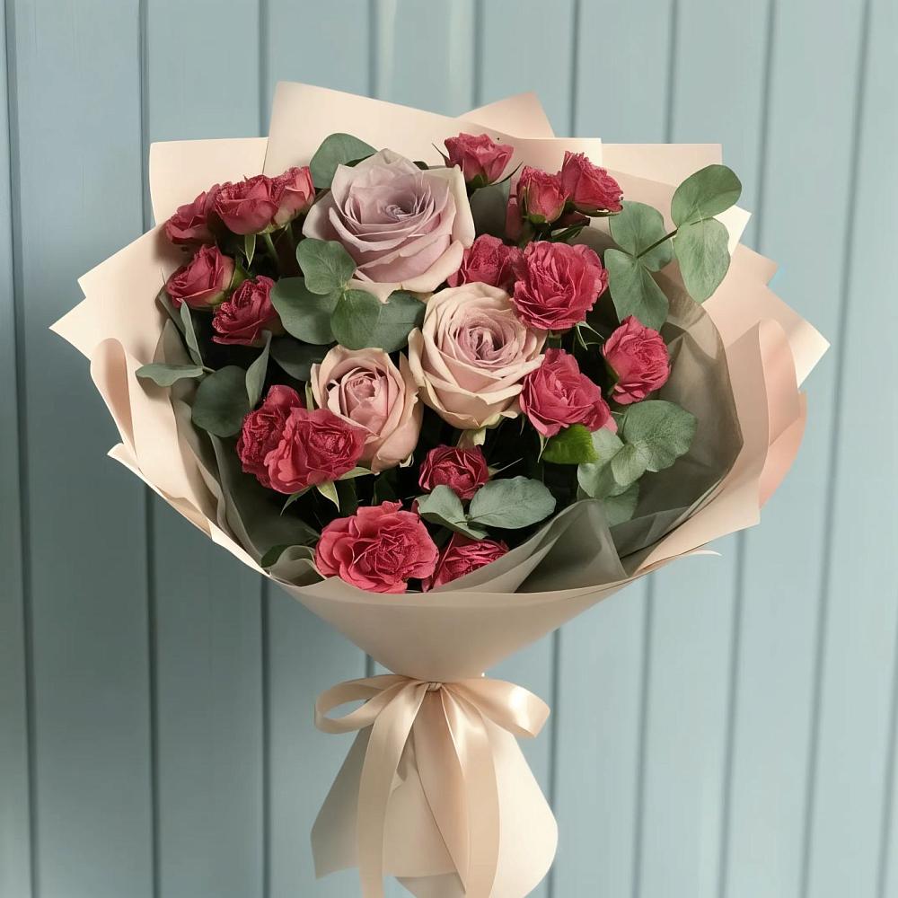 Букет цветов из: Гвоздики и Розы в Сурхахи