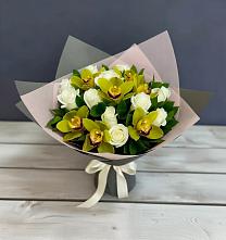 Букет цветов из:  Орхидеи и Розы в Сурхахи