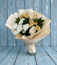 Букет цветов из:  Розы и Хризантемы в Сурхахи