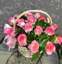 Цветочная композиция из Розы в корзине #REPLACE_PRED# Сурхахи
