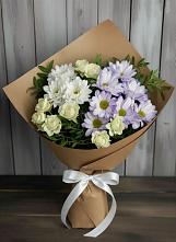 Букет цветов из:  Хризантемы и Розы в Сурхахи