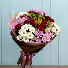 Букет цветов из:  Розы, Хризантемы и Альстромерии в Сурхахи