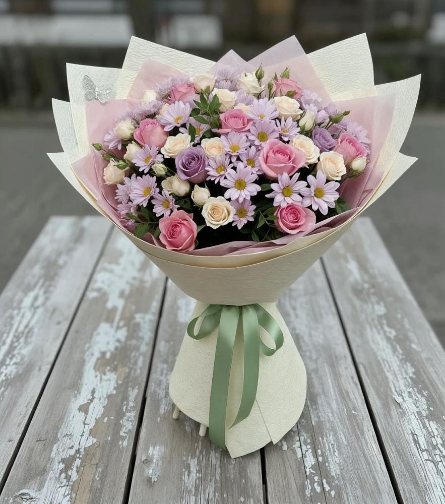 Букет цветов из: Розы и Хризантемы в Сурхахи